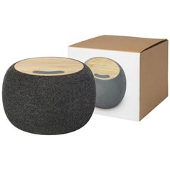 Ecofiber głośnik Bluetooth® z bambusa/RPET i bezprzewodowa ładowarka indukcyjna-51752