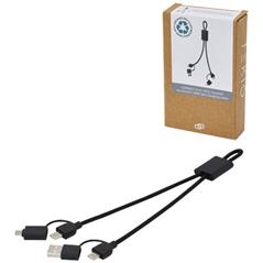 Connect kabel do szybkiego ładowania 6-w-1 o mocy 45 W z aluminium pochodzącego z recyklingu z certyfikatem RCS-53266