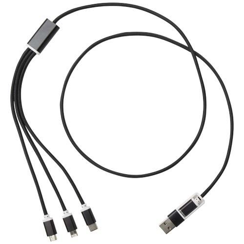 Versatile kabel do ładowania 5-1 z aluminium z recyklingu-64149