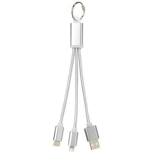 Kabel do ładowania 3w1 Metal z kółkiem na klucze-32370