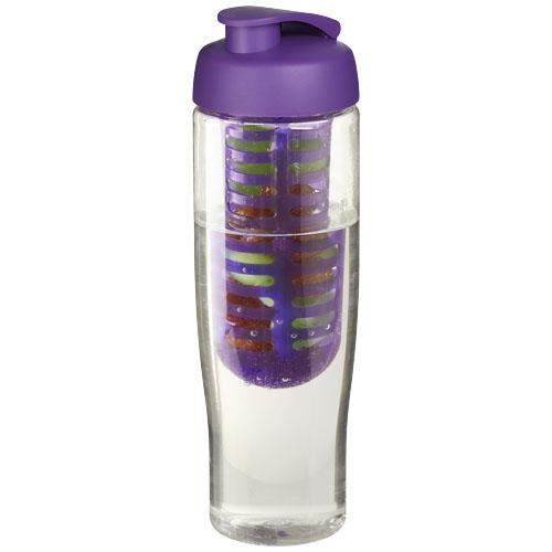 Bidon H2O Tempo® o pojemności 700 ml z wieczkiem zaciskowym zmożliwością przyrządzania wody smakowej-32908