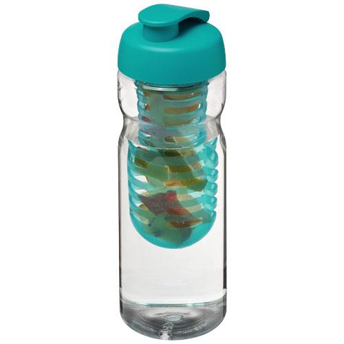 Bidon H2O Base® z wieczkiem na zacisk o pojemności 650 ml zmożliwością przyrządzania wody smakowej-33114