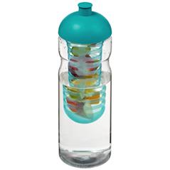 Bidon H2O Base® z wypukłym wieczkiem o pojemności 650 ml z możliwością przyrządzania wody smakowej-33174