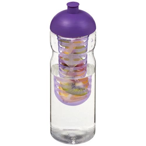 Bidon H2O Base® z wypukłym wieczkiem o pojemności 650 ml z możliwością przyrządzania wody smakowej-33176