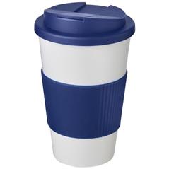 Americano® 350 ml tumbler with grip & spill-proof lid-42446