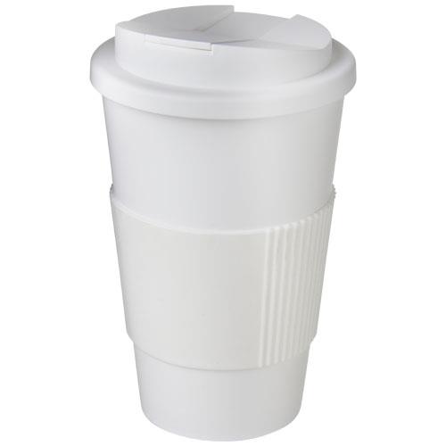 Americano® 350 ml tumbler with grip & spill-proof lid-42450