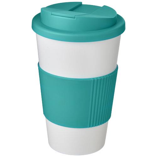 Americano® 350 ml tumbler with grip & spill-proof lid-42452