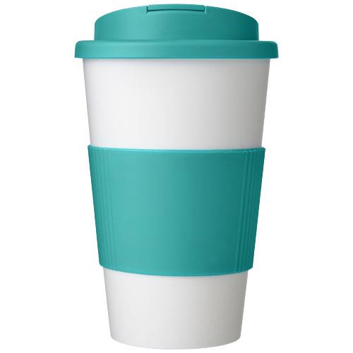 Americano® 350 ml tumbler with grip & spill-proof lid-42453