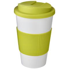 Americano® 350 ml tumbler with grip & spill-proof lid-42454