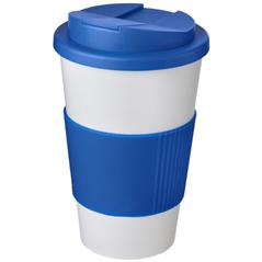 Americano® 350 ml tumbler with grip & spill-proof lid-42456