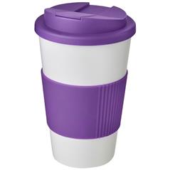 Americano® 350 ml tumbler with grip & spill-proof lid-42458