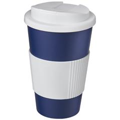 Americano® 350 ml tumbler with grip & spill-proof lid-42472