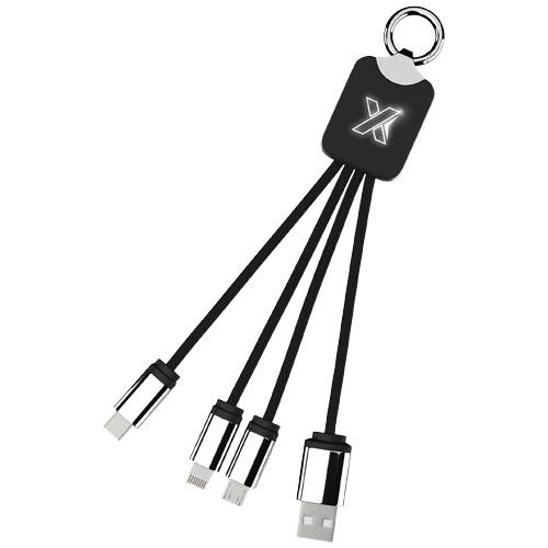 Kabel z podświetlonym logo 3w1 z brelokiem - SCX.design C15-50414