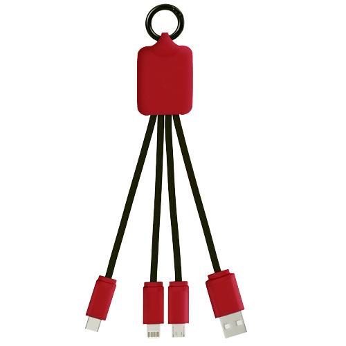 Kabel z podświetlonym logo 3w1 z brelokiem - SCX.design C15-50417