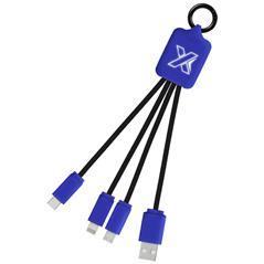 Kabel z podświetlonym logo 3w1 z brelokiem - SCX.design C15-50418