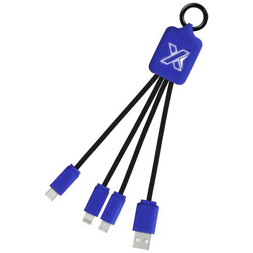 Kabel z podświetlonym logo 3w1 z brelokiem - SCX.design C15-50418