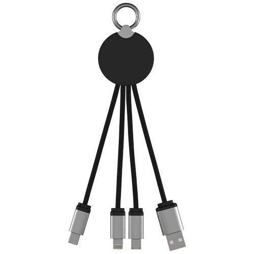 Kabel z podświetlonym logo 3w1 z brelokiem - SCX.design C16-50421