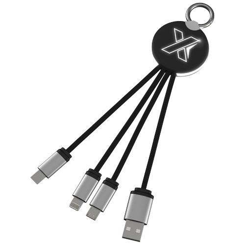 Kabel z podświetlonym logo 3w1 z brelokiem - SCX.design C16-50424