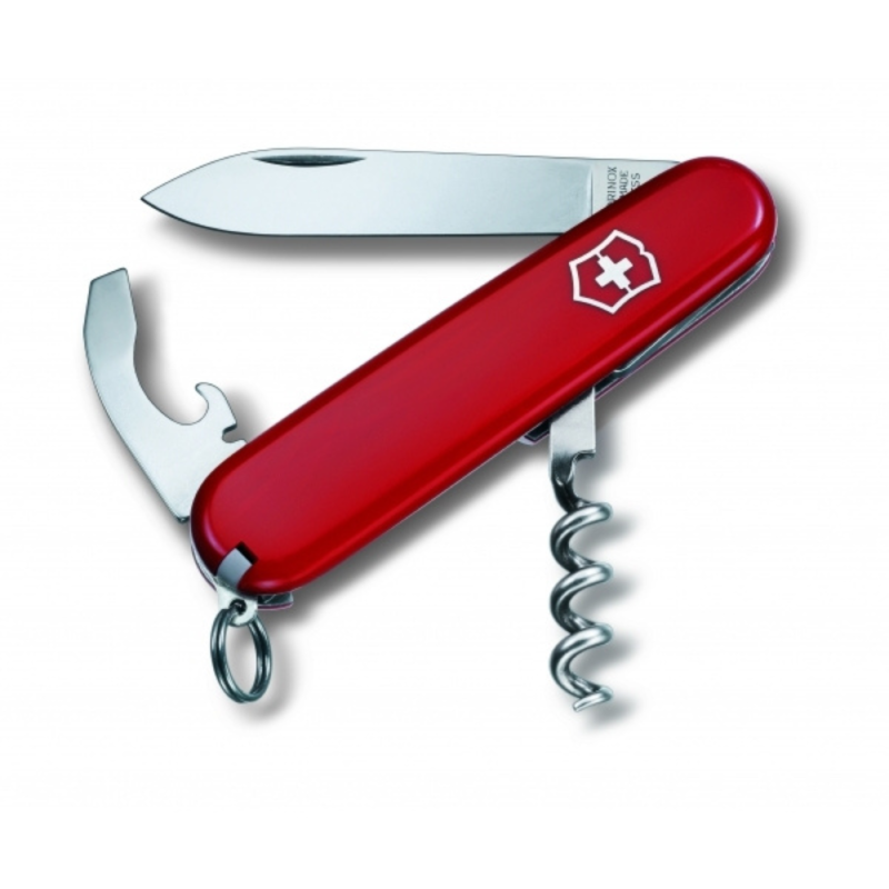 Victorinox Scyzoryk Waiter - czerwony, z własnym nadrukiem, logo firmy AMC GROUP