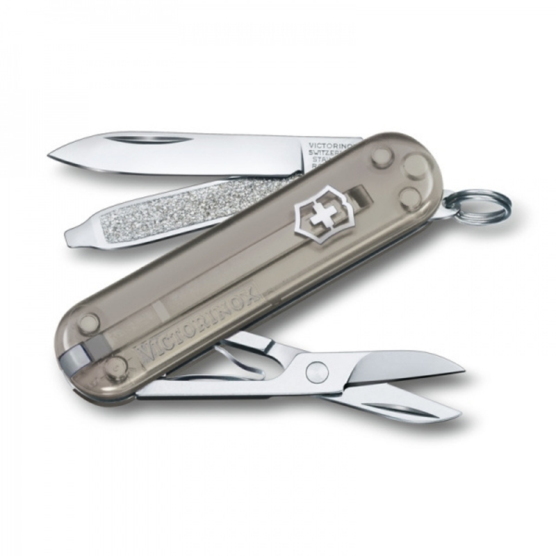 Victorinox Transparentny scyzoryk Classic SD - kolor do wyboru z logo firmy, własnym nadrukiem AMC GROUP