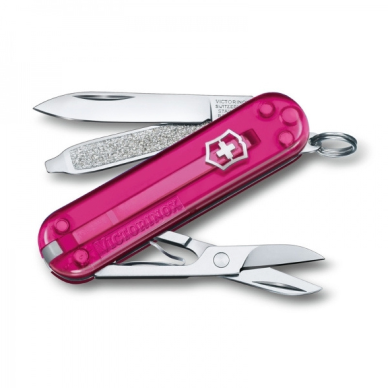 Victorinox Transparentny scyzoryk Classic SD - kolor do wyboru z logo firmy, własnym nadrukiem AMC GROUP