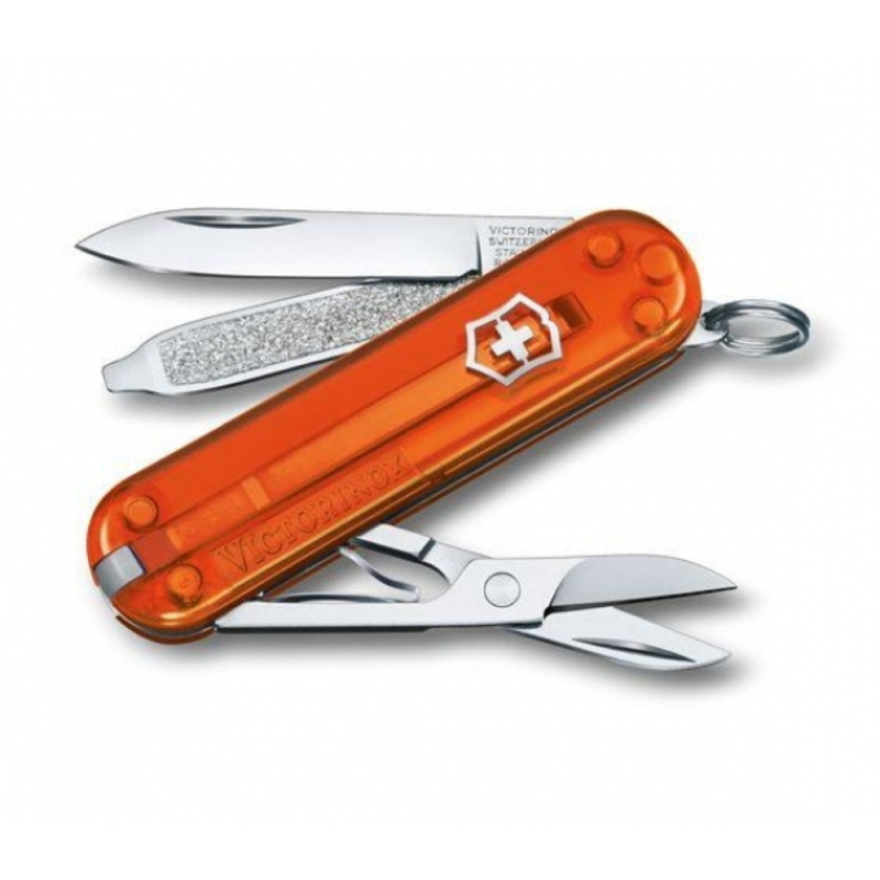 Victorinox Transparentny scyzoryk Classic SD - kolor do wyboru z logo firmy, własnym nadrukiem AMC GROUP