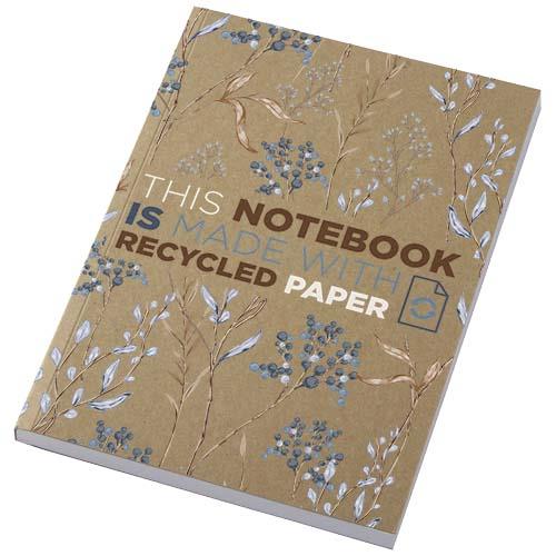 Notatnik A5 Novella Austen z miękką okładką z materiału z recyklingu, papier pakowy — 100 kartek-80111