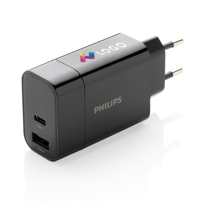 Szybka ładowarka ścienna 30W Philips z nadrukiem | AMC GROUP