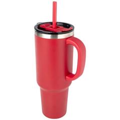 Sydney miedziany kubek próżniowy z podwójnymi ściankami, ze słomką, z certyfikatem RCS 1200 ml-80631