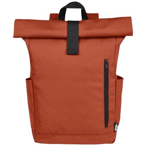 Byron plecak na laptopa 15,6 cala z tworzywa RPET z certyfikatem GRS z zawijanym zamknięciem, 18 l-80572