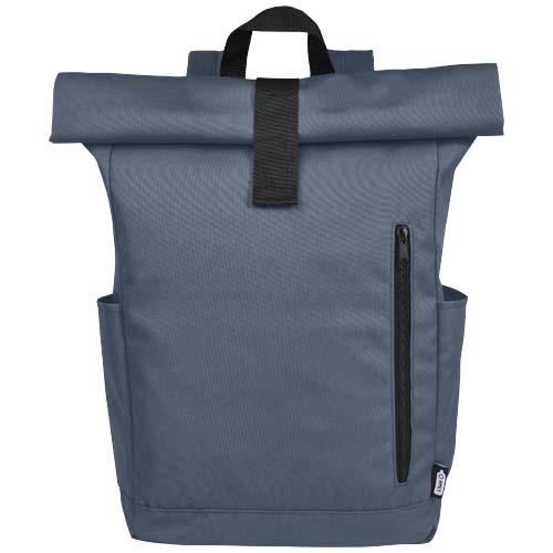 Byron plecak na laptopa 15,6 cala z tworzywa RPET z certyfikatem GRS z zawijanym zamknięciem, 18 l-80575