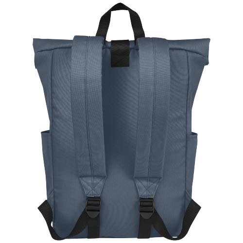 Byron plecak na laptopa 15,6 cala z tworzywa RPET z certyfikatem GRS z zawijanym zamknięciem, 18 l-80576