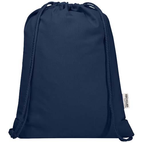 Oregon Blend torba ściągana sznurkiem z materiału materiału z recyklingu, 140 g/m2, 5 l, posiadająca certyfikat GRS-80714