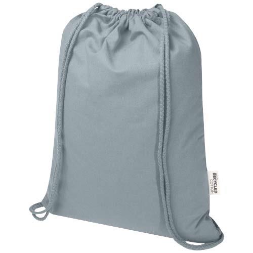 Oregon Blend torba ściągana sznurkiem z materiału materiału z recyklingu, 140 g/m2, 5 l, posiadająca certyfikat GRS-80715