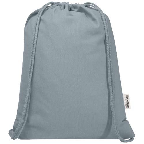 Oregon Blend torba ściągana sznurkiem z materiału materiału z recyklingu, 140 g/m2, 5 l, posiadająca certyfikat GRS-80716