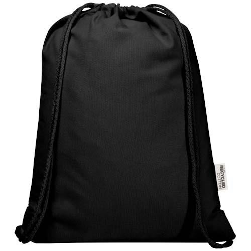 Oregon Blend torba ściągana sznurkiem z materiału materiału z recyklingu, 140 g/m2, 5 l, posiadająca certyfikat GRS-80718