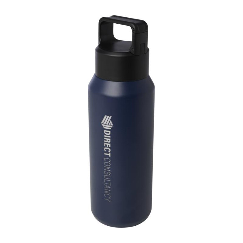 Butelka z logo ze stali nierdzewnej, z miedzianą izolacją próżniową o pojemności 600 ml, z certyfikatem RCS