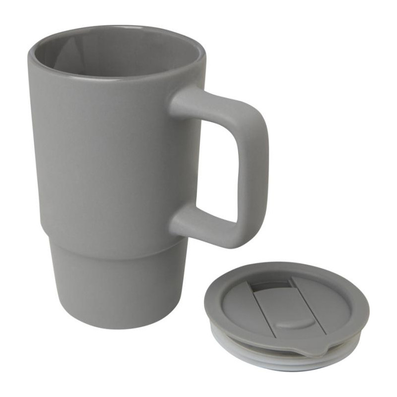 Carter kubek ceramiczny o pojemności 450 ml z plastikową pokrywką-82261
