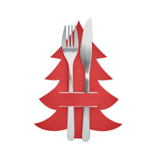 Podkładki na sztućce na święta choinki 4 szt. - z Twoim logo