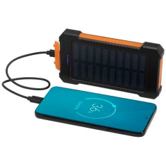 Altair wytrzymały powerbank o pojemności 5000 mAh i mocy 10 W, wykonany z tworzyw sztucznych pochodzących z recyklingu, z wbudow