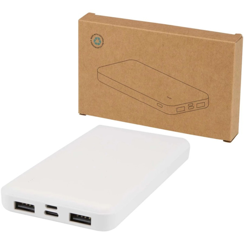 Intan powerbank o pojemności 10 000 mAh i mocy 10 W z tworzyw sztucznych pochodzących z recyklingu-82377