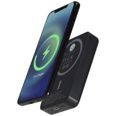 Acrab magnetyczny bezprzewodowy powerbank o pojemności 10 000 mAh i mocy 15 W z technologią 20 W PD — wykonany z tworzyw sztuczn
