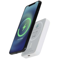 Acrab magnetyczny bezprzewodowy powerbank o pojemności 5000 mAh i mocy 15 W z technologią PD 20 W — wykonany z tworzyw sztycznyc
