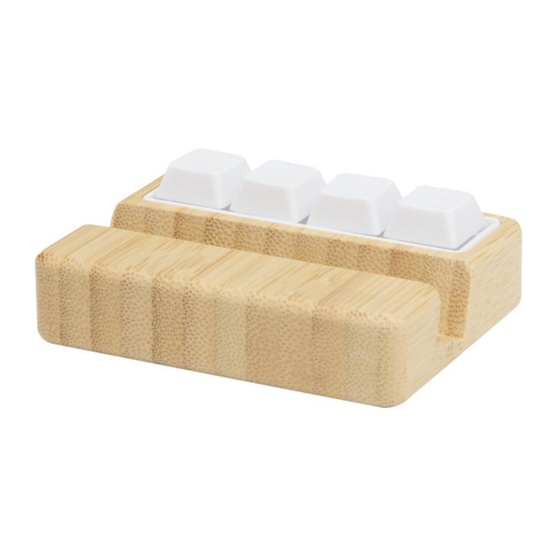 Algol stojak na telefon i zabawka sensoryczna z tworzyw sztucznych pochodzących z recylingu z elementami bambusowymi-82365