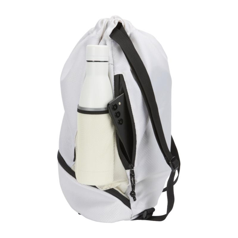 Nomad ściągana na sznurek torba sportowa z recyklingu z certyfikatem GRS o pojemności 18l z dolną komorą-81938