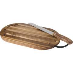Prestige deska do krojenia z drewna akacjowego z nożem do chleba-82228