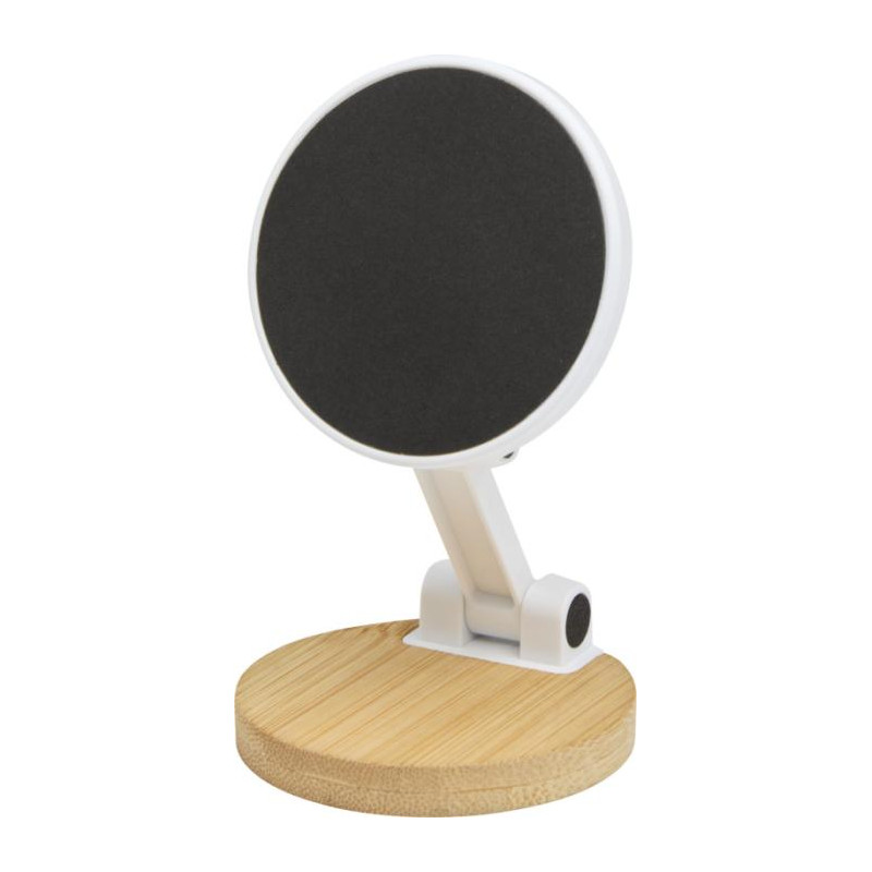 Alcor składany magnetyczny stojak na telefon wykonany z tworzyw sztucznych pochodzących z recyklingu z elementami bambusowymi-82