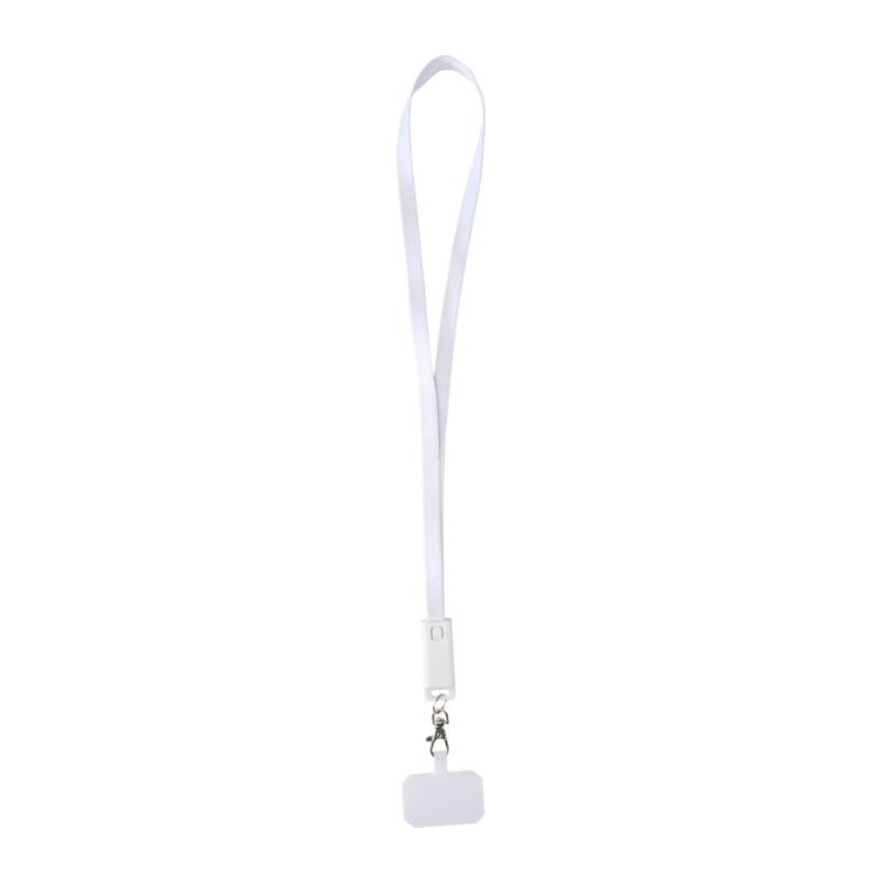 Franz smycz do smartfona z tworzyw sztucznych pochodzących z recyklingu z wbudowaną funkcją synchronizacji danych i kablem 5 w 1