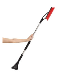 Teleskopowa skrobaczka do auta ze szczotką 2w1 - z indywidualnym nadrukiem, logo