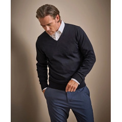 Męski Sweter z dekoltem w serek Tee Jays - z indywidualnym nadrukiem, logo